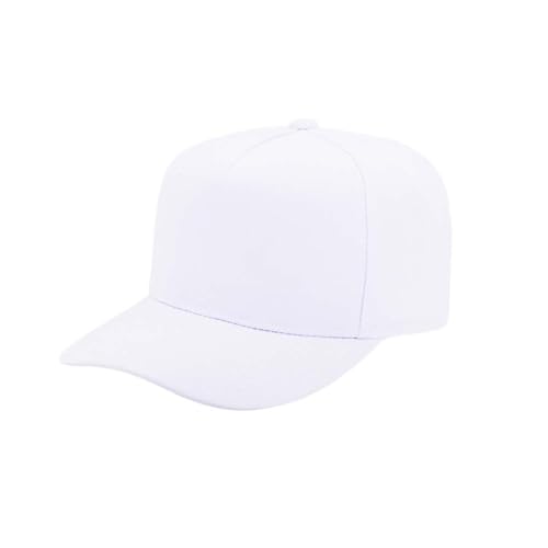 12 Pack Seamless Baseball Caps Wholesale Bulk - No Center Seam, DIY Friendly, Adjustable Breathable Lightweight for Men Women - color: White