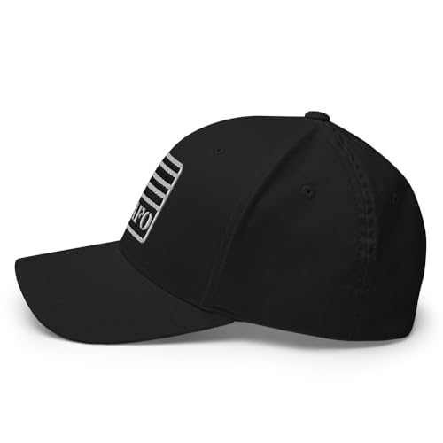 FX FAFO USA Flag Fitted Hat Embroidered Curved Bill Mid Crown Closed-Back Structured Twill Cap - color: Black, size: Large-X-Large