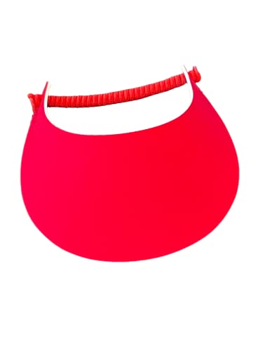 Pickleball - Fashion Fabric Foam Sun Visor for Women - The Sporty Look - Adjustable to Any Size Head - No Pressure & No Headache! | Red