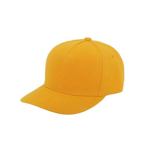 12 Pack Seamless Baseball Caps Wholesale Bulk - No Center Seam, DIY Friendly, Adjustable Breathable Lightweight for Men Women - color: Yellow