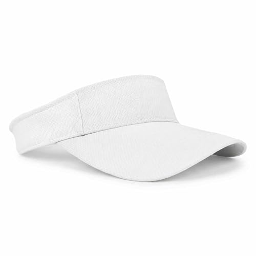 Sports Sun Visor Hat Women Adjustable Empty Top Visors Hats Outdoor Golf Tennis Baseball Cap Men - color: White