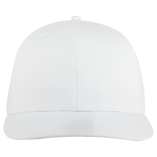 Ashen Fane Polyester Pro Style Structured High Profile Semi-Curved Bill Adjustable Snapback Hat - color: 6p - White