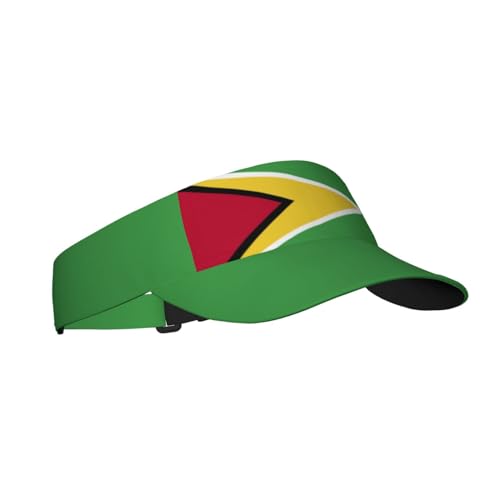 Cute Flag Visors Sun Protection Hats for Men Women Fashion Outdoor Sun Visor Hats Adjustable Summer Hat - color: Guyana Flag