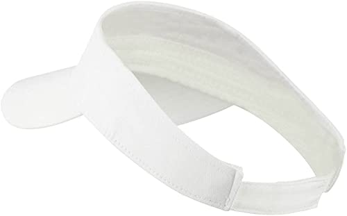 Ashen Fane Unisex Adjustable Cotton Sun Visor - color: White - Cotton Twill