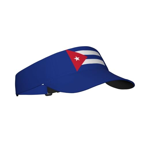 Cute Flag Visors Sun Protection Hats for Men Women Fashion Outdoor Sun Visor Hats Adjustable Summer Hat - color: Cuba Flag 10