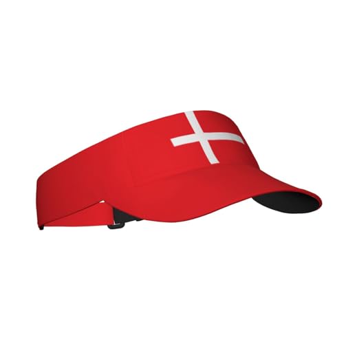 Cute Flag Visors Sun Protection Hats for Men Women Fashion Outdoor Sun Visor Hats Adjustable Summer Hat - color: Danish Flag 12