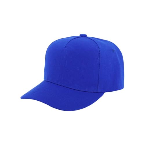 12 Pack Seamless Baseball Caps Wholesale Bulk - No Center Seam, DIY Friendly, Adjustable Breathable Lightweight for Men Women - color: Blue