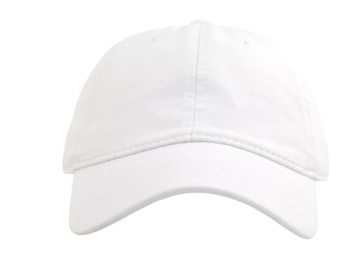 Vintage Washed Cotton Baseball Caps Men Women Adjustable Unstructured Low Profile Dad Hat - color: White