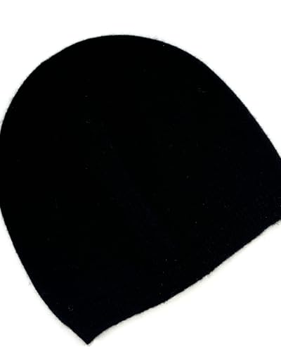100% Merino Wool Knit Beanie Hat for Men Women, Warm Winter Soft Wool Hat, Skull Cap, Outdoor Hiking Commuting - color: Black