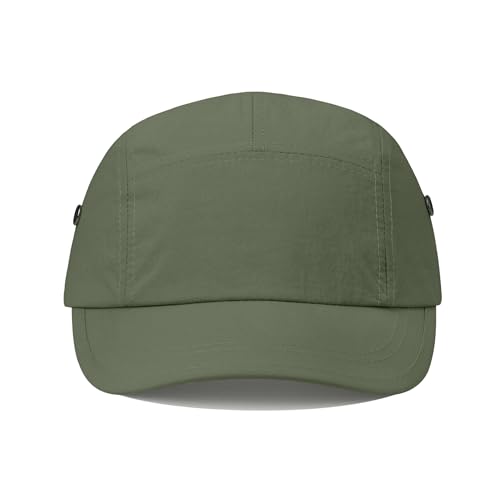 Clakllie Quick Dry Short Brim Cap for Men Lightweight 6 Panel Baseball Cap Golf Dad Hats Women's Running Trucker Hat - color: Bssd2547-green