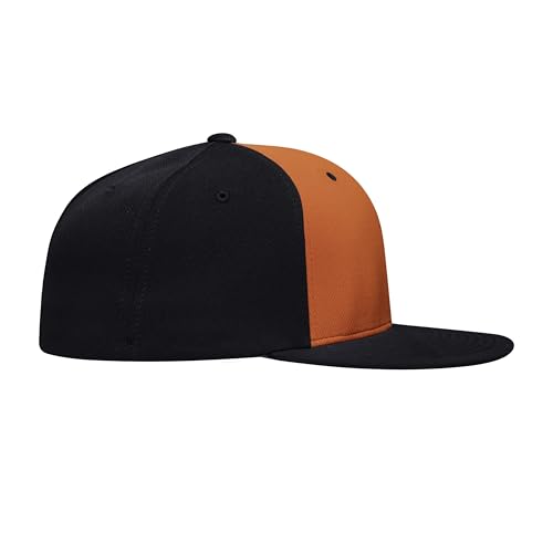 Pacific Headwear Unisex-Adult Pacific Headwear Premium P-tec Flexfit® Cap - color: Orange/Navy/Navy, size: X-Small