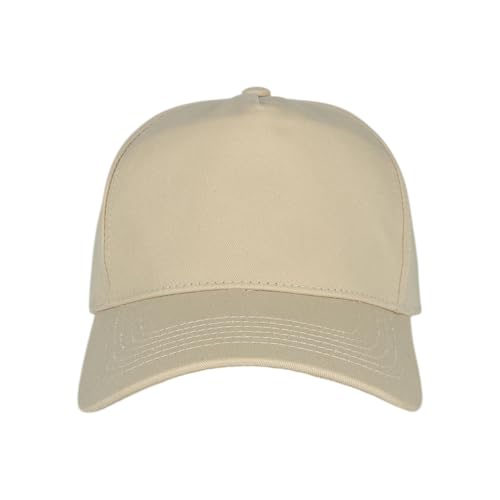 E BY ELIDAN A-Frame Trucker Hat, 5-Panel Blank Snapback - color: Stone