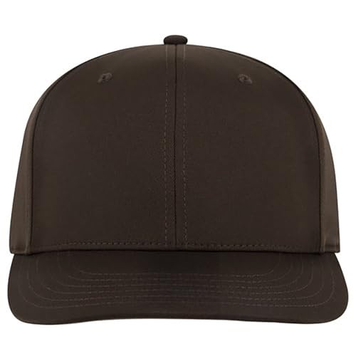 Ashen Fane Polyester Pro Style Structured High Profile Semi-Curved Bill Adjustable Snapback Hat - color: 6p - Dark Brown