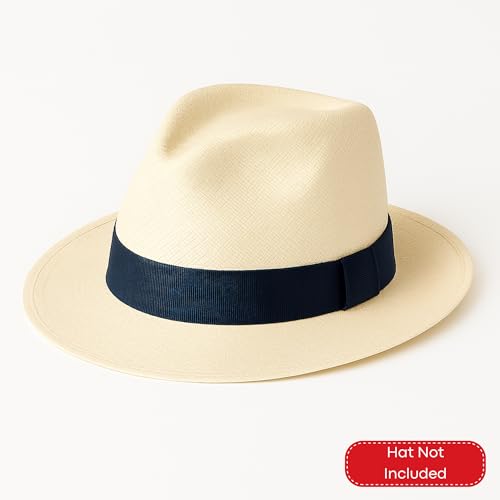 Gamboa Hatbands for Panama Hat Ribbon Hatband Cowboy Hats - color: Blue, size: Small