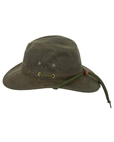 Outback Trading Company Women's 1497 River Guide UPF 50 Waterproof Breathable Outdoor Cotton Oilskin Hat - color: Sage, size: Large