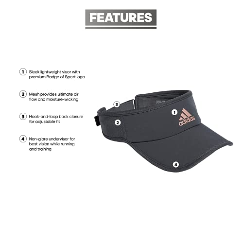 adidas Womens Superlite 3 Visor Casual - Black - color: Grey Six/Rose Gold/2