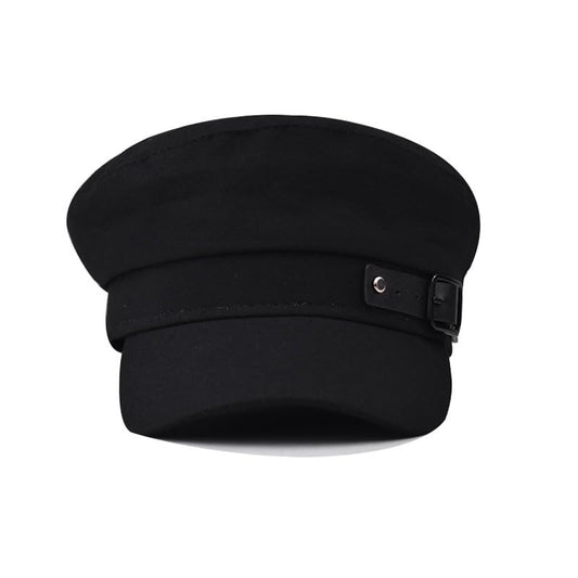 Chauffeur Hat Newsboy Cap Beret Driver Costumes Captain-Hat for Men Women - color: Black-b