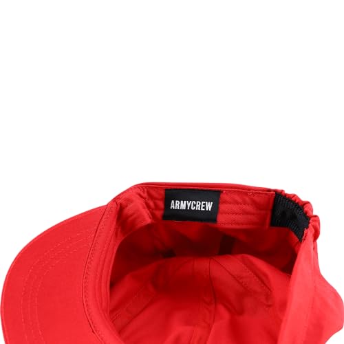 Armycrew Kids 100% Cotton Newsboy Hat with Elastic Adjustable Closure - color: Red