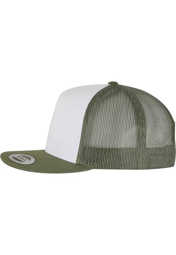 Flexfit Classic Trucker Hat White – One Size – 6006 - color: Olive/White/Loden