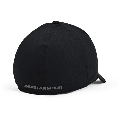 Under Armour Isochill ArmourVent Fitted Baseball Cap - color: Black (001)/Pitch Gray, size: Small-Medium