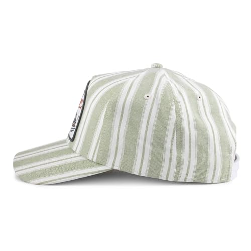 AMERICAN NEEDLE Miller High Life Beer Patch Unisex Adjustable Snapback Baseball Hat - color: Beach House (White/Green)