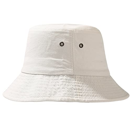 Unisex Bucket Hat Summer UPF 50+ Sun Protection Outdoor Beach Fishing Travel Hiking Hat - color: White