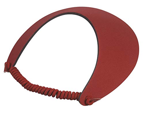 TOP HEADWEAR Women's Cotton Foam Visor- Stretch Sun Protection Hat - color: Red