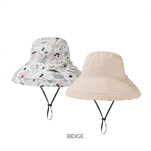 FaroDor Women's Reversible Bucket Hat UV Protection Packable Travel Cap Wide Brim Sun Hats 2026 - color: 9beige