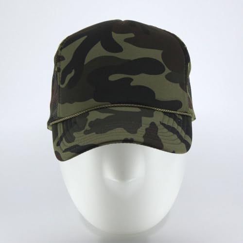The Vintage Year High Crown Foam Mesh Camouflage Trucker Hat Baseball Cap - color: Camo