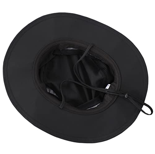 Connectyle Men's Breathable UPF 50+ Sun Hat Packable UV Protection Bucket Hat for Fishing Hiking Camping Safari Beach Golf - color: Black
