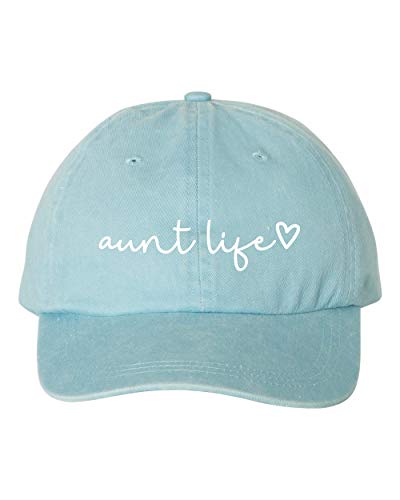 Aunt Life Script Heart Dad Hat Baseball Cap Adjustable New - color: Light Blue Pigment