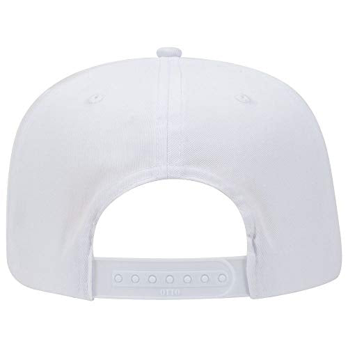 OTTO 6 Panel Pro Style Cotton Blend Twill Cap - color: White