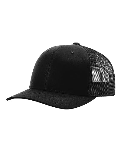 RICHARDSON Recycled Trucker Cap, Adjustable, Black