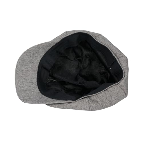 ililily Washed Cotton Newsboy Cabbie Cap Corduroy Duck Bill Flat Hunting Hat - color: Herringbone Light Grey