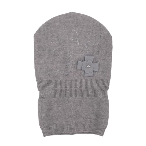 ZLYC Women Floral Slouchy Beanie Hat Double Layer Winter Knit Skull Cap - color: Floral Gray