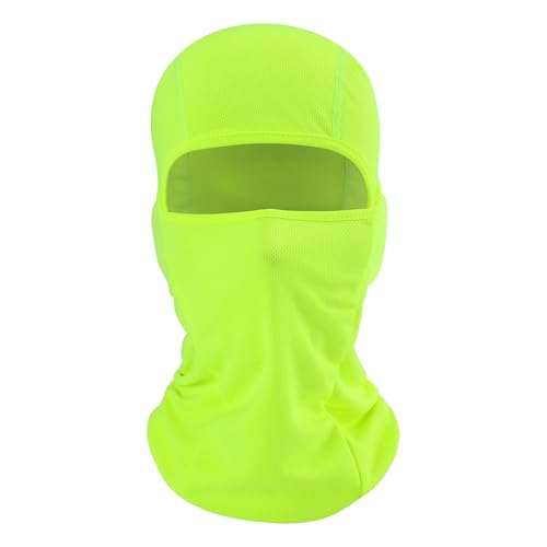 Balaclava Face Mask Adjustable Windproof UV Protection Hood - color: Green