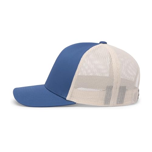 Pacific Headwear Snapback Trucker: Stylish Unisex Cap for All-Day Comfort - color: Ocean Blue/Beige/Ocean Blue, size: One Size