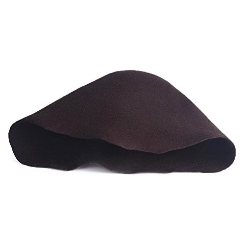 Wool Felt Cone Cloche Hood Millinery Hats Fascinators Block Base Body B107 - color: #10 Brown