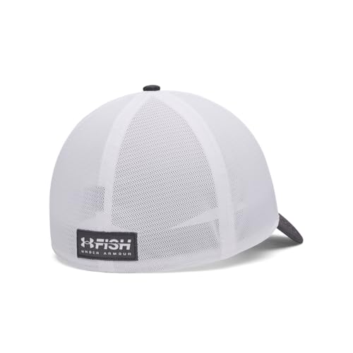 Under Armour Men's Fish Hunter Stretch Fit Hat - color: (026) Castlerock / White / White, size: Large-X-Large