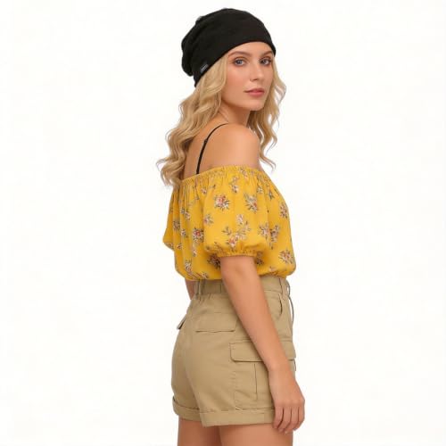 Ruphedy Men Slouchy Beanie Summer Long Oversize Thin Lightweight Skull Cap B011h - color: B405-black, size: One Size