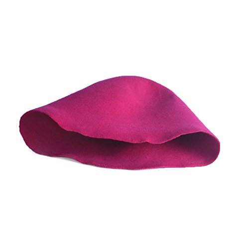 Wool Felt Cone Cloche Hood Millinery Hats Fascinators Block Base Body B107 - color: #6 Hot Pink