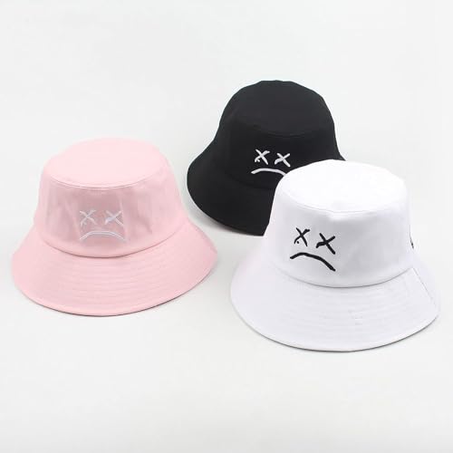 Bucket Hat Unisex Simple Caps Hip Hop Gorros Men Women Cap Beach Fishing Sunhat - color: Black1