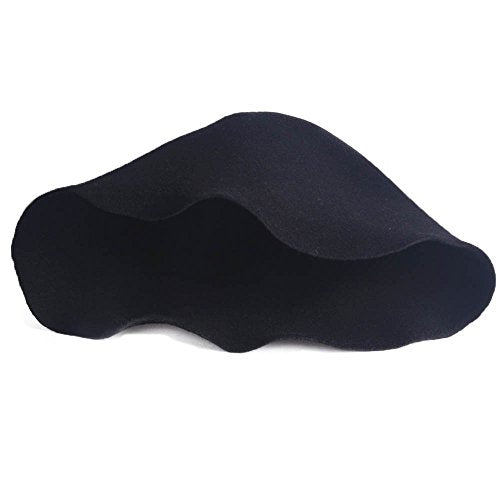 Wool Felt Cone Cloche Hood Millinery Hats Fascinators Block Base Body B107 - color: #12 Black