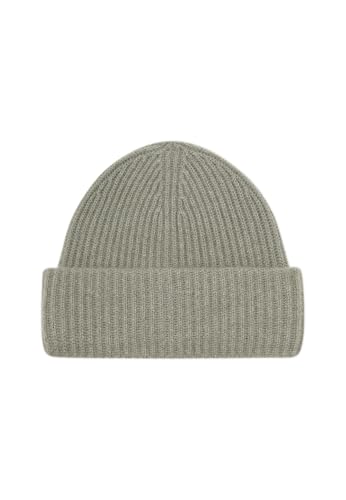 Style Republic Women’s Chunky Knit Beanie, 100% Pure Cashmere Cap, Soft & Stretchy, Warm Hat for Autumn, Winter, Spring - color: Olive Melange