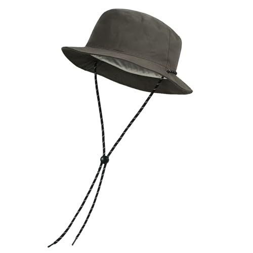 Clakllie Reversible Packable Boonie Fishing Hat UV Protection Sun Beach Hat - color: Bk2601-beigetaupe