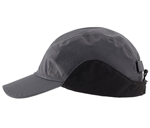 Connectyle Men's Water-Resistant Winter Hat Reflective Fleece Lined Earflap Cap Warm Baseball Sports Hat - color: Dark Grey