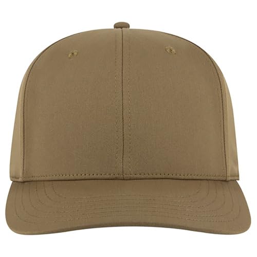 Ashen Fane Polyester Pro Style Structured High Profile Semi-Curved Bill Adjustable Snapback Hat - color: 6p - Coyote Brown