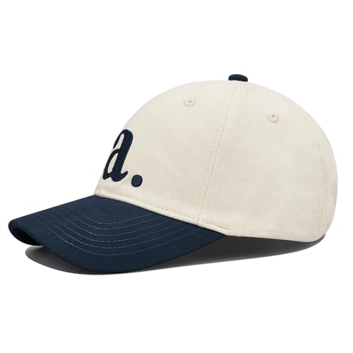 Clakllie Plaid Baseball Cap for Women Men Adjustable Golf Dad Hat Unstructured Trucker Ball Caps Summer Vintage Plaid Hats - color: Cdus-hbc06-white/Navy Blue