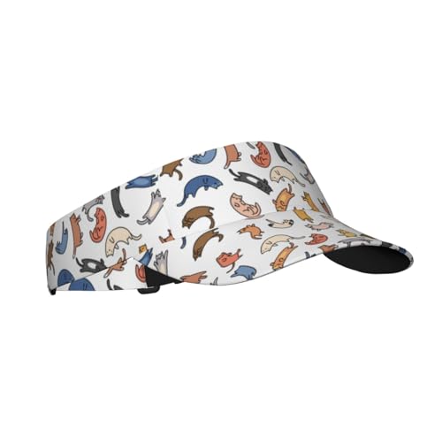 Sports Visor hat Adjustable Sun Cap for Women Men Running Golf Tennis - color: Black20