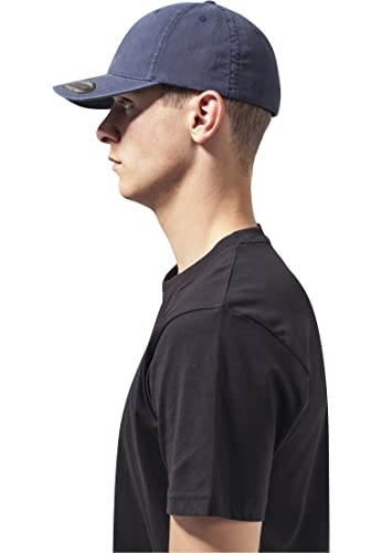 Flexfit Garment Washed Cotton Dad Hat Caps, Unisex, Garment Washed Cotton Dad Hat - color: Navy, size: Large-X-Large